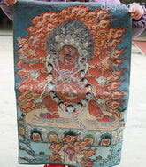 36 Inch Tibet Silk Six Arm Mahagala Protector Deity Thangka Mural Nice Art Work 07FC0E-D4 - KOEEK