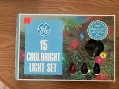 3 Vintage GE 15 Cool Bright Light Set Christmas Bulbs C7 General Electric GE - KOEEK