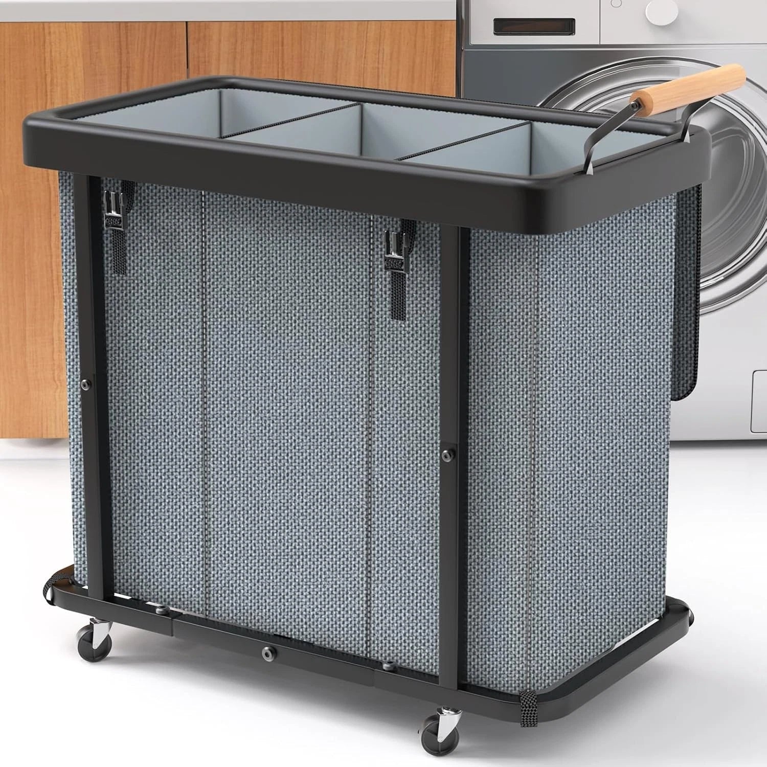 230-liter (60-gallon) extra-large stylish laundry sorting basket 07FC0E-D4 - KOEEK
