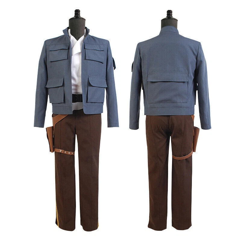 Star Wars Han Solo Cosplay Coat Jacket Pants Holster Party Men Cosplay Costumes 07FC0E-D4 - KOEEK