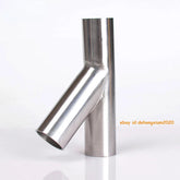 304 Stainless Steel Tee Y Shape Pipe Y-Piece Exhaust Tube Polished 19mm-51mm 07FC0E-D4 - KOEEK