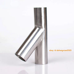 304 Stainless Steel Tee Y Shape Pipe Y-Piece Exhaust Tube Polished 19mm-51mm 07FC0E-D4 - KOEEK