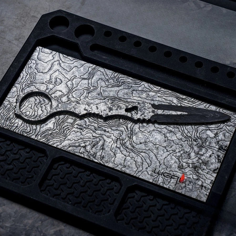 Expensive handmade props Silver foil carbon fiber EDC Tool 07FC0E-D4 - KOEEK