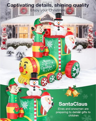 6FT Train Inflatable Christmas Decorations Outdoor with LED Lights,Inflatable Sa 07FC0E-D4 - KOEEK