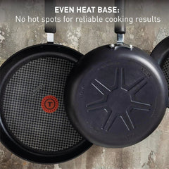 Hard Anodized Non-Stick Skillet with Lid, 10-Inch, Multi-Purpose Skillet 07FC0E-D4 - KOEEK