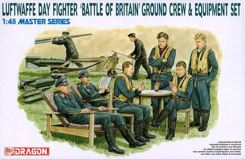 DRAGON 5532 1/48 Luftwaffe Day Fighter “Battle Of Britain" Ground Crew&Equipment 07FC0E-D4 - KOEEK