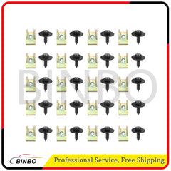 100Pcs Metal Car Screw Body Fender Bumper Retainer U Nut Clips Gasket Fastener 07FC0E-D4 - KOEEK