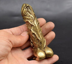 Solid Bronze Copper Statue Hand Carved Penis Love Amulet Gift 80211 07FC0E-D4 - KOEEK