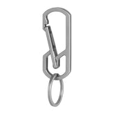 EDC Titanium Alloy Mechanical Keychain Carabiner Belt Clip Storage Keyrings Tool 07FC0E-D4 - KOEEK