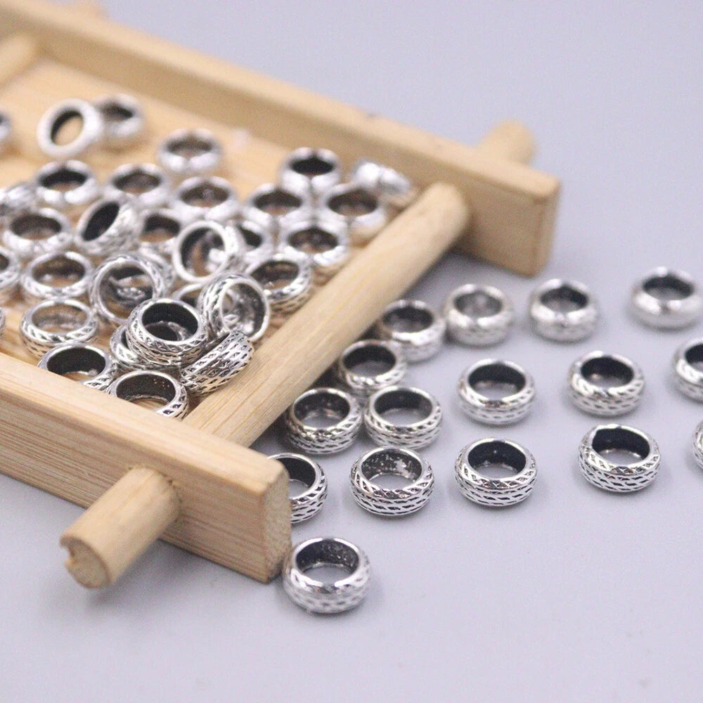 10pcs 925 Sterling Silver Round Loose Beads 8mm 6mm Available 07FC0E-D4 - KOEEK