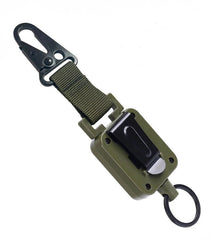 2PCS EDC Outdoor Telescopic Keychain Ring Buckle Anti-theft Backpack Carabiners 07FC0E-D4 - KOEEK