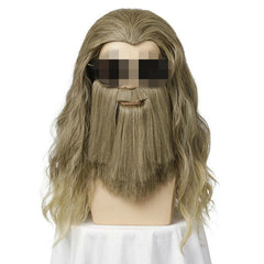 Avengers 4 Endgame Fat Thor Cosplay Wig Beard Curl Halloween Party Old Man Wig 07FC0E-D4 - KOEEK