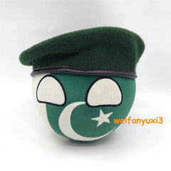 Polandball Dango Countryball Pakistan Ball Plush Doll Stuffed Toy Pillow W Hat 07FC0E-D4 - KOEEK