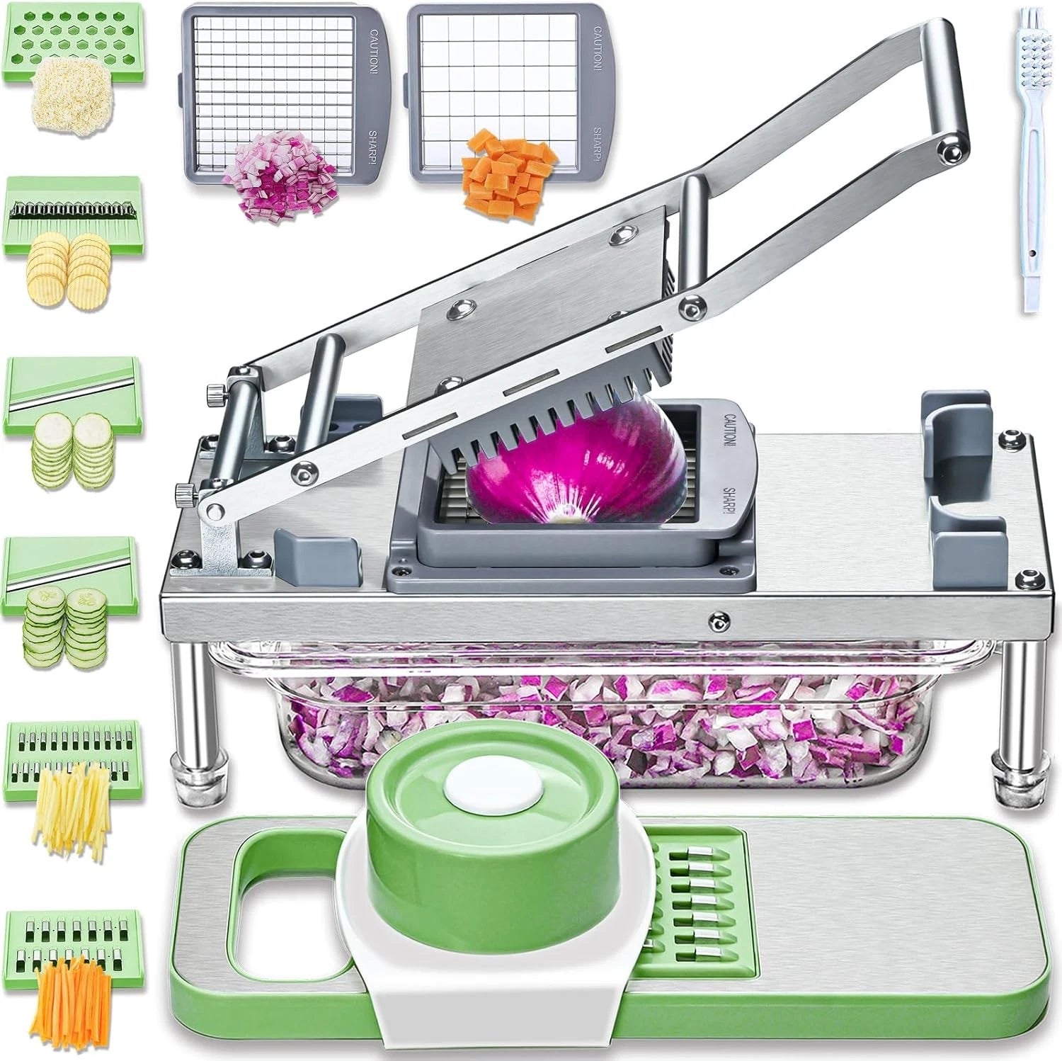 Multi-Function Vegetable Chopper (8 Blades) - Mandoline Slicer 07FC0E-D4 - KOEEK