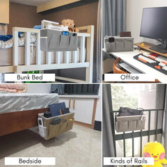 Bedside Caddy Storage Organizer - 2pcs Hanging Bag Holder with Pockets 07FC0E-D4 - KOEEK