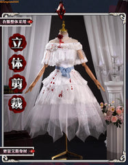 Identity V Mary Bloody Queen Cosplay Costumes Women Girl White Dress Halloween 07FC0E-D4 - KOEEK