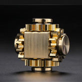 EDC Gear Linkage Brass Gyroscope Fingertips Spinning Top Gearwheel Gyro Toy Gift 07FC0E-D4 - KOEEK