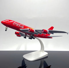 Coca-Cola Airbus A380 20cm Alloy Model with Removable Wheels Display Piece 07FC0E-D4 - KOEEK