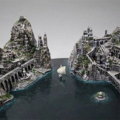 The Lord of the Rings The Hobbit Grey Havens Resin Statue Scene Display Model 07FC0E-D4 - KOEEK