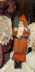 Antique German Belsnickel Father Santa 9” Candy Container Christmas Decor Paper CANDY - KOEEK