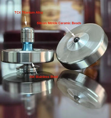 EDC Finger Spinning Top PEI Titanium Stainless Steel Ceramic Bead Precision Toys 07FC0E-D4 - KOEEK