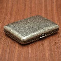 Handmade Brass Metal Carved Cigarette Cases Holder Box Holds 16 Cigarettes 07FC0E-D4 - KOEEK