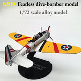 1:72 Scale Douglas SBD Dauntless, Yellow Trainer Finish, Die-Cast Display Model 07FC0E-D4 - KOEEK