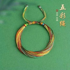 Dragon Boat Festival Five Color Woven Bracelet Handmade Wish Cord Unisex 07FC0E-D4 - KOEEK