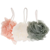 3 Pcs Mixed Color PE Bath Balls Mesh Shower for Body Care 07FC0E-D4 - KOEEK
