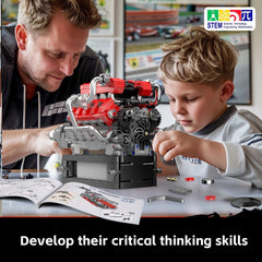 new Mould King 10204 V8 Engine Motor Model Building Block Toy Gift MOC Collector MOULD KING - KOEEK