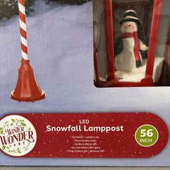 Winter Wonder Lane Snowfall 56" Lamppost Lighted Musical Holiday Christmas 07FC0E-D4 - KOEEK