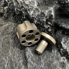 Titanium Revolver Magazine Shape Knife Lanyard Bead Paracord pendant Detachable 07FC0E-D4 - KOEEK