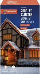 2000 LED Cluster Indoor Outdoor Christmas Tree Lights Timer - RED & VINTAGE GOLD 07FC0E-D4 - KOEEK