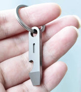 EDC Mini Titanium Alloy Keychain Pry Bar Crowbar Bottle Opener Ruler Multi Tools 07FC0E-D4 - KOEEK