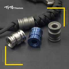 Titanium Alloy Pendant Tassel Rope Knife Titanium Alloy Beads Camping EDC Tool 07FC0E-D4 - KOEEK