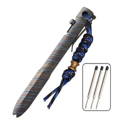 EDC Titanium Ballpoint Pen Signature Writing Pen Multifunction with Lanyard 07FC0E-D4 - KOEEK