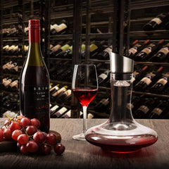 Built-in Stirrer, Wine Bottle, Lead-Free Crystal Glass, Wine Hand Stirrer 07FC0E-D4 - KOEEK