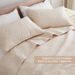 Queen Quilt Bedding Set,Lightweight Beige Quilts Queen Full Size for All Seasons 07FC0E-D4 - KOEEK