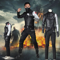 Cosplay Captain America Winter Soldier Bucky Costumes Full Set Armor Halloween 07FC0E-D4 - KOEEK