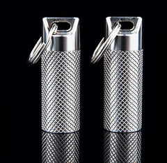 Titanium Waterproof Pill Box Mini Case Bottle Storage Keychain Outdoor EDC Tool 07FC0E-D4 - KOEEK