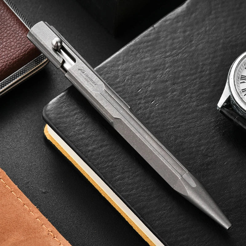 Titanium Bolt Action Ballpoint Pen Signature Writing Pocket Pen Business Office 07FC0E-D4 - KOEEK