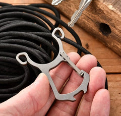 Hot EDC Titanium Alloy Multi Tools Keychain Bottle Opener with Key Ring for Gift 07FC0E-D4 - KOEEK