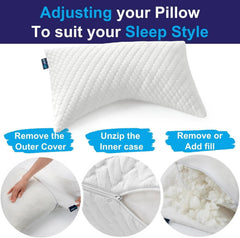 Sleep pillow (for side and back sleepers) - relieves neck and shoulder pain 07FC0E-D4 - KOEEK