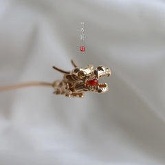 Ancient Hanfu Hairpin Hair Step Shake Headdress Hair Stick Dragon Head Stick A 07FC0E-D4 - KOEEK