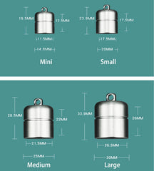 EDC Titanium Multi Tools Waterproof Portable Medicine Bottle Key Pendant Box Set 07FC0E-D4 - KOEEK
