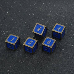 6 Sided Metal Dice Colorful Dice Mahjong Game Dice Set 5 Pieces 07FC0E-D4 - KOEEK
