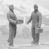 1/32 Resin Model Kit Luftwaffe Mechanics Set 2 Figures Unassembled Unpainted 07FC0E-D4 - KOEEK