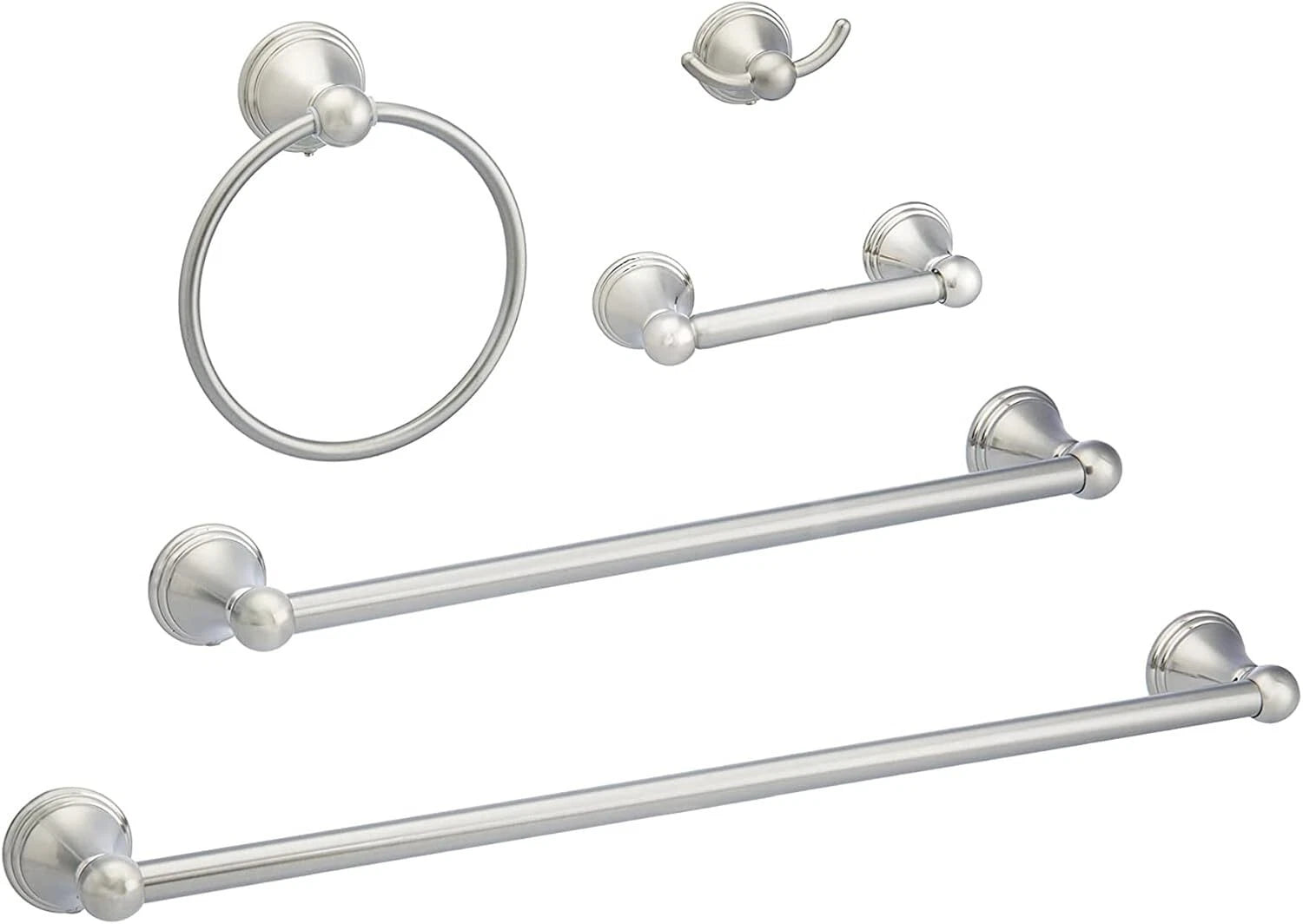 5-Piece Set, Satin Nickel AB-BR817-SN Bathroom Hardware Set, Multi-Piece 07FC0E-D4 - KOEEK