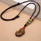 3.6cm Chinese Exquisitely Pi Xiu Necklace Pendant Sweater Chain Decoration 07FC0E-D4 - KOEEK