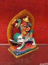 15CM Copper Statue Painted Dorje Legpa Protector Buddha Handicrafts Collection 07FC0E-D4 - KOEEK